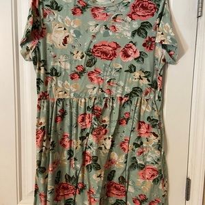 Women’s Hazel Blues Brand Floral Dress XXL